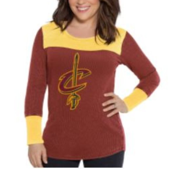 Cleveland Cavaliers Cavs Long Sleeve Thermal Shirt NWT - Picture 1 of 7
